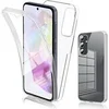 Image de Coque pour Samsung Galaxy A55 5G - housse etui silicone gel fine 360 integrale (avant et arriere) + film ecran - TRANSPARENT -