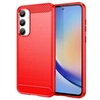 Image de Coque pour Samsung Galaxy A35 5G - housse etui silicone gel carbone + film ecran - ROUGE -