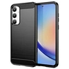 Image de Coque pour Samsung Galaxy A35 5G - housse etui silicone gel carbone + verre trempe - NOIR -