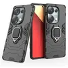 Image de Coque pour Xiaomi Redmi Note 13 Pro 4G / Poco M6 Pro 4G - housse etui rigide anti choc + verre trempe - NOIR -