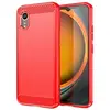 Image de Coque pour Samsung Galaxy Xcover 7 - housse etui silicone gel carbone + film ecran - ROUGE -