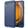 Image de Coque pour Samsung Galaxy Xcover 7 - housse etui silicone gel carbone + verre trempe - BLEU FONCE -