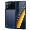 Image de Coque pour Xiaomi Redmi K70E 5G / Poco X6 Pro 5G - housse etui silicone gel carbone + film ecran - BLEU FONCE -