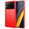 Image de Coque pour Xiaomi Redmi K70E 5G / Poco X6 Pro 5G - housse etui silicone gel carbone + film ecran - ROUGE -