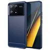 Image de Coque pour Xiaomi Redmi K70E 5G / Poco X6 Pro 5G - housse etui silicone gel carbone + verre trempe - BLEU FONCE -