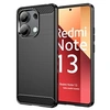 Image de Coque pour Xiaomi Redmi Note 13 4G - housse etui silicone gel carbone + film ecran - NOIR -