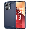 Image de Coque pour Xiaomi Redmi Note 13 4G - housse etui silicone gel carbone + film ecran - BLEU FONCE -