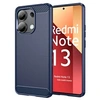 Image de Coque pour Xiaomi Redmi Note 13 4G - housse etui silicone gel carbone + verre trempe - BLEU FONCE -