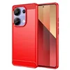 Image de Coque pour Xiaomi Redmi Note 13 Pro 4G / Poco M6 Pro 4G - housse etui silicone gel carbone + film ecran - ROUGE -