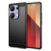 Image de Coque pour Xiaomi Redmi Note 13 Pro 4G / Poco M6 Pro 4G - housse etui silicone gel carbone + verre trempe - NOIR -