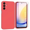 Image de Coque pour Samsung Galaxy A24 4G / A25 5G - housse etui silicone gel fine + verre trempe - ROUGE -