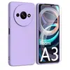 Image de Coque pour Xiaomi Redmi A3 / Poco C61 4G - housse etui silicone gel fine + verre trempe - MAUVE -