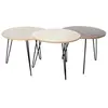 Image de - Table gigogne pieds fils (Lot de 3) Beige et noir