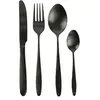 Image de Ménagère inox 16 pièces Table chic effet noir