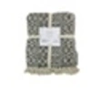Image de THE HOME DECO FACTORY Plaid Ethnique Frange Motif Carreaux - 120 x 150 cm M6