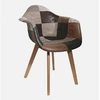 Image de Fauteuil déco "patchwork" 84cm marron