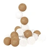Image de - Guirlande lumineuse boules colorées 20 LED 3,45 m Blanc. Or
