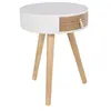 Image de Chevet rond 1 tiroir blanc Nora