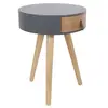 Image de Chevet rond 1 tiroir gris Nora
