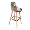 Image de - Tabouret de bar scandinave patchwork multicolore