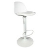 Image de - Tabouret de bar assise rembourrée Isak Blanc