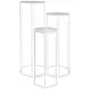 Image de - Sellettes assorties en métal (Lot de 3) blanc