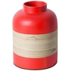 Image de - Pot décoratif en bambou 22 cm Rouge