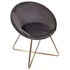 Image de Fauteuil Design Velours "Karl" 83cm Gris