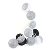 Image de The Home Deco Light - Guirlande lumineuse boules pailletées 10 leds noir, argent