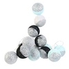Image de The Home Deco Light - Guirlande lumineuse boules pailletées 16 leds noir, bleu