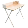 Image de Bureau plateau effet bois Brice blanc - Blanc