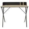 Image de Bureau en métal noir avec séparateurs BRICE - L90 cm