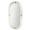 Image de - Miroir art déco en métal doré 90 cm