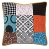 Image de - Coussin patchwork en tissu déhoussable 40x40 cm