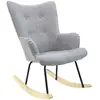 Image de - Fauteuil à bascule en tissu et métal Helsinki