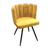 Image de Chaise Ariel velours jaune moutarde