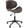 Image de - Chaise de bureau bois et PU à roulettes Reno