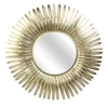 Image de Miroir plumes en métal doré 53 cm