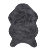 Image de Tapis imitation fourrure poil fin 60x90 cm gris