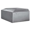 Image de - Pouf XXL design velours Giulia - L. 75 x H. 30 cm - Gris souris - Giulia