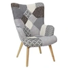 Image de Fauteuil assise en tissu patchwork Helsinki