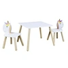 Image de Table et 2 chaises en bois licorne Lily