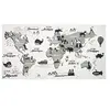 Image de - Tapis jeu enfant en coton 140x70 cm Mappemonde