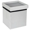 Image de Coffre pouf pliable gris compatible briques