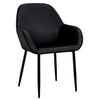 Image de Fauteuil velours côtelé Giulia noir