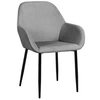 Image de Fauteuil velours côtelé Giulia gris - Gris - Home déco factory