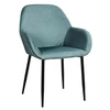 Image de Fauteuil velours côtelé Giulia bleu canard - Bleu canard