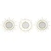 Image de Lot de 3 Miroirs en Rotin "Fixation Mur" 28cm Naturel