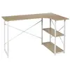 Image de Bureau d'angle effet bois Job blanc - Blanc
