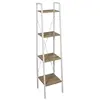 Image de - Etagère à 4 planches en bois et métal - L. 34 x H. 148 cm. - Blanc